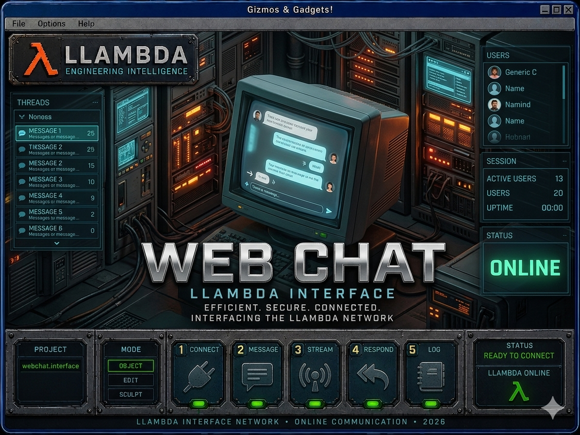 Web chat interface product illustration